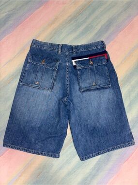 Vintage Tommy Hilfiger Jeans Denim Shorts Men’s size 33 Blue Baggy 90s Y2K